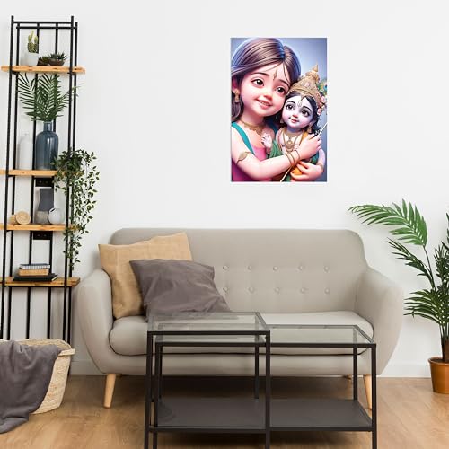 Image of Twinster Bal krishna Posters Photo for Pregnant Women, Baby Poster Self Adhesive (Size 45 cm by 30 cm) Pack of 1 (Design 7)