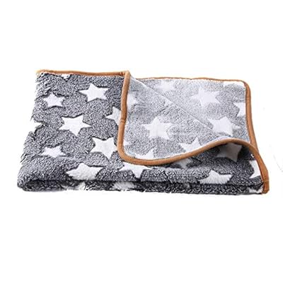 Loialpupy Coral Fleece Dog Blanket, Pet Blanket for Cat, Dog, Rabbit, Hamster, Pet Cushion Bed Mat Blankets, Bath Towel, Picnic Blanket (S (60 x 40 cm), E)