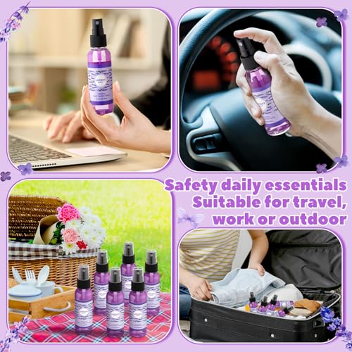 Image of 6 Pcs Hydrating Hand Sanitizer Spray Lavender Scent Hand Sanitizer Spray Bulk Travel Size 2 Fl oz Pocket Bottle for Family Adults Friends Office Coworker Mother's Day Teacher Appreciation Gifts