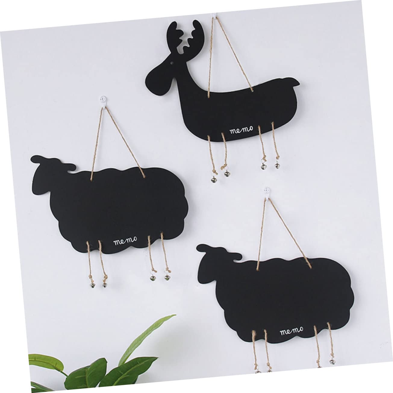 FUNOMOCYA Double Sided Wooden Message Blackboard Wall Decor Sign Versatile Home Hanging Chalkboard Ornament Sheep for Notes and Decorative Displays