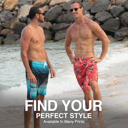 Image of Kanu Surf Men's Big Viper Extended Size Stripe Swim Trunk
