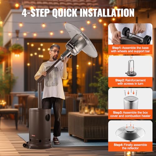 Vevorpatioheaterforoutdooruse50000btupropaneheatertallhammeredwithroundtabledesignmetalburnerandwheelsfixedoutdoorpatioflameheaterforpatiopartybackyardgardenbronze Urban Country Home Decor Vevor patio heater for outdoor use 50000btu propane heater tall hammered with round table design metal burner and wheels fixed outdoor patio flame heater for patio party backyard garden bronze urban country home decor