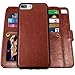 CASEOWL iPhone 8 Plus Case,iPhone 7 Plus Wallet Cases with Detachable Slim Case with 9 Card Slots,Stands,Strap for iPhone 7 Plus(2016)/8 Plus(2017), 2 in 1 Folio Leather Removable TPU Case(Brown)