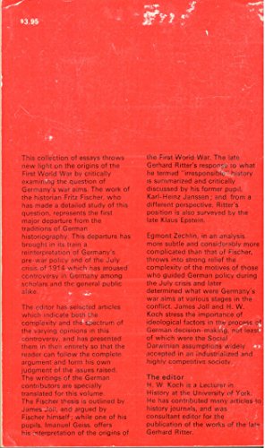 The origins of the First World War: great power... 0800861175 Book Cover