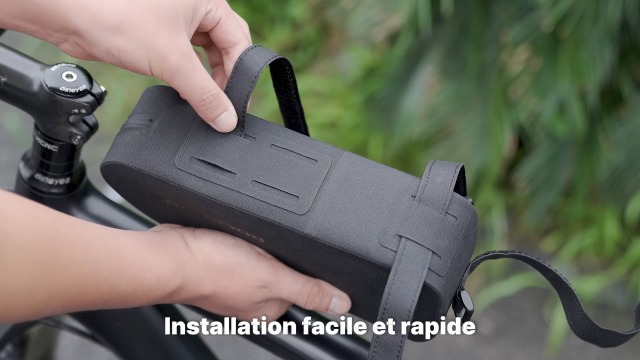 Sacoche Cadre Vélo ROCKBROS VTT / Route – étanche Légère 1,5L – 2 Fermetures – Noir