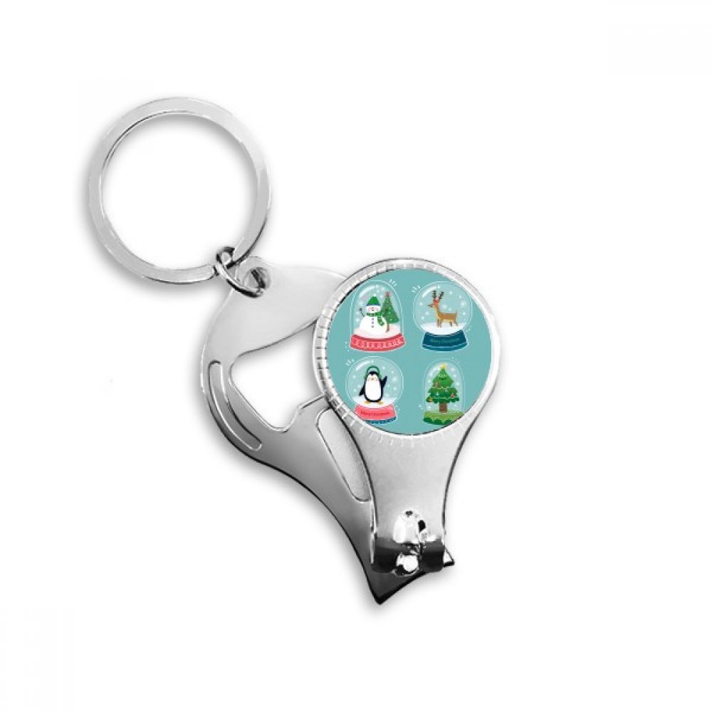 Pince à ongles cadeau Noël bonhomme de neige décapsuleur de poche