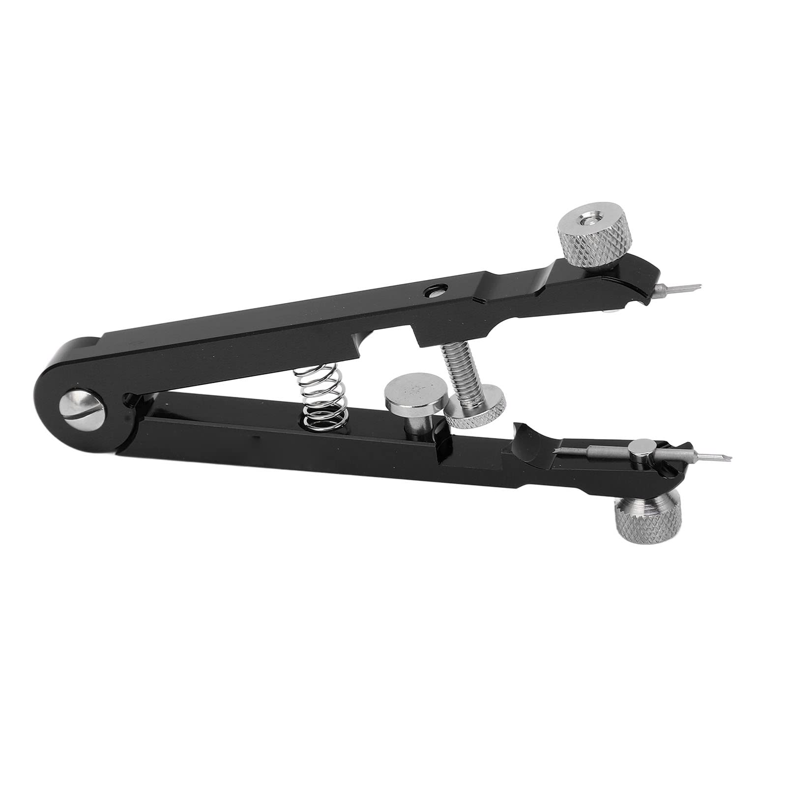 Pinzas para Pasadores De Reloj con Puntas De Pasador, Herramienta De Extracción De Correas De Muñeca En Forma De V De Aleación De Aluminio, Pinzas para Pasadores De Reloj Blac.
