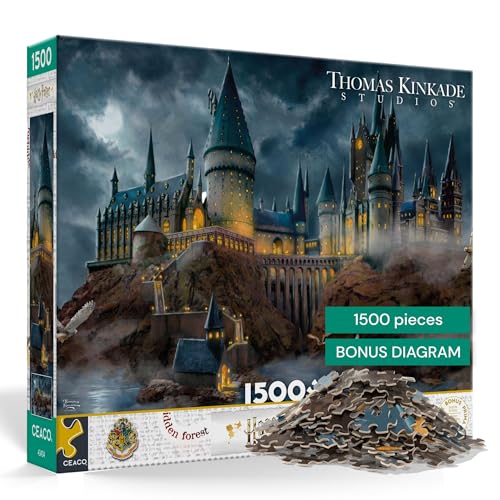 Ceaco - Thomas Kinkade - Harry Potter - Hogwart's Castle - 1500 Piece Jigsaw Puzzle