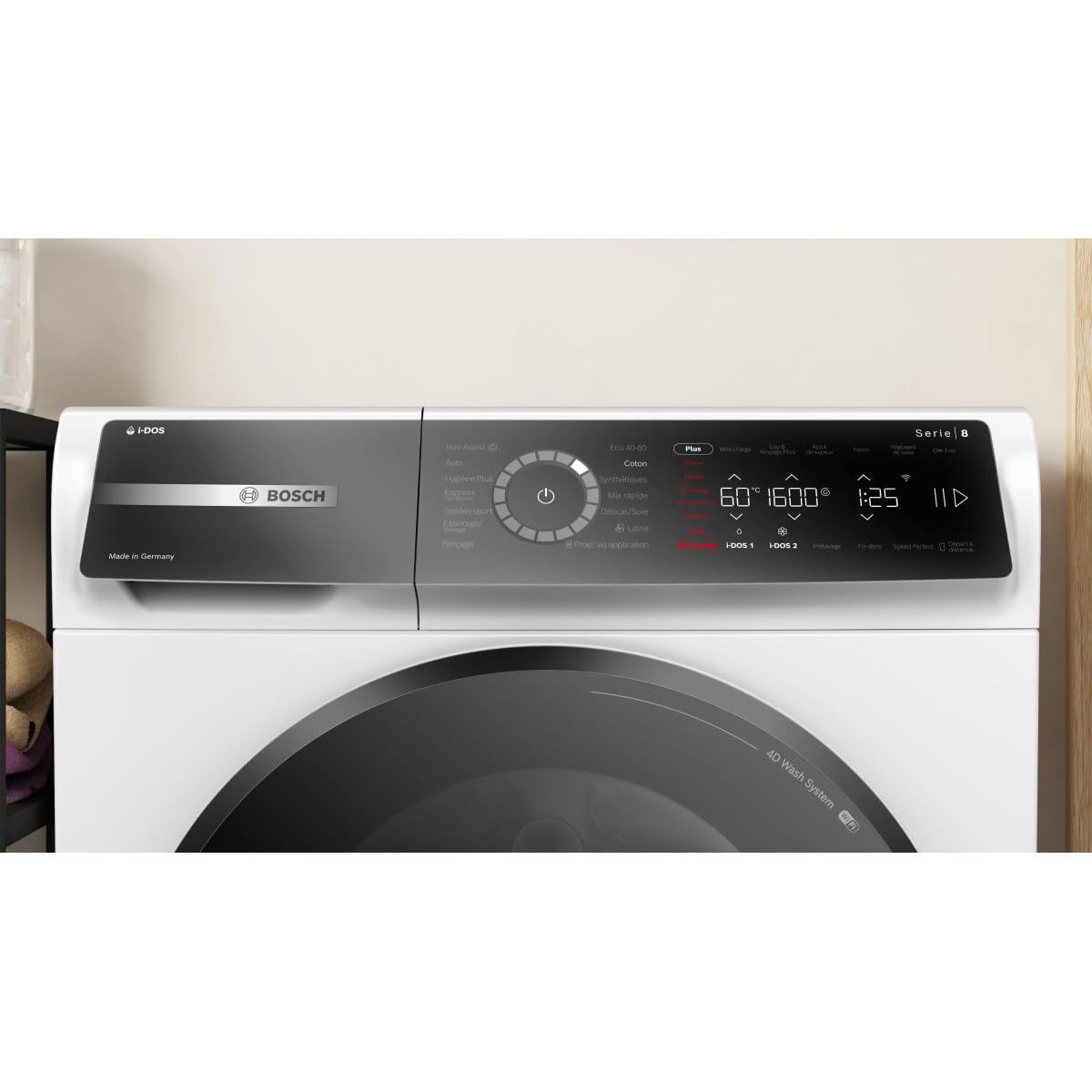 Bosch Série 8 Lave-linge front 10 kg 1600 trs/min Blanc