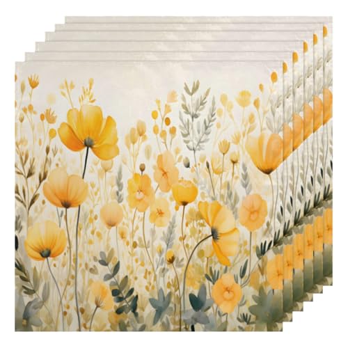 Servilletas de Tela Floral Multicolor Set 6 miniatura 1