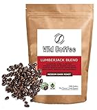 Wild Coffee, Whole Bean Organic Coffee, Fair Trade, Single-Origin, 100% Arabica, Austin Fresh Roasted (Lumberjack Blend, 6 ounce)