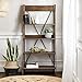 Walker Edison X Back Modern Farmhouse Wood Bookcase Bookshelf Home Office Living Room Storage, 4 Shelves, Brown