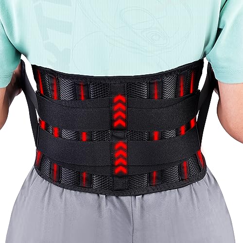 SAMLMAP Back Brace for Men Women Lower Back Pain Relief Adjustable Back