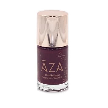 AZA Nail Polish -Vegan, 10-free, Cruelty-Free, Non-Toxic, Fast Drying, Chip Resistant, Dark deep red/blue, Gorgeous Shades Power Bitch