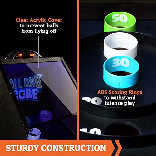 Hall Of Games 108" Roll And Score With Led Lights And Electronic Scorer, Black/Blue, 9 Foot #TOP3