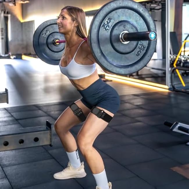 2 Pcs Occlusion Bands BFR Bundle Booty Bands Adjustable Best Fabric Resistance Bands Glutes Hip Building Blood Flow Restriction Bands for Women Exercising Butt Squat Thigh Fitness Legs Hip Building