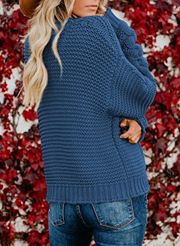 Dokotoo Womens 2023 Winter Fall Casual Open Front Knit Long Cardigans Sweaters Coats3