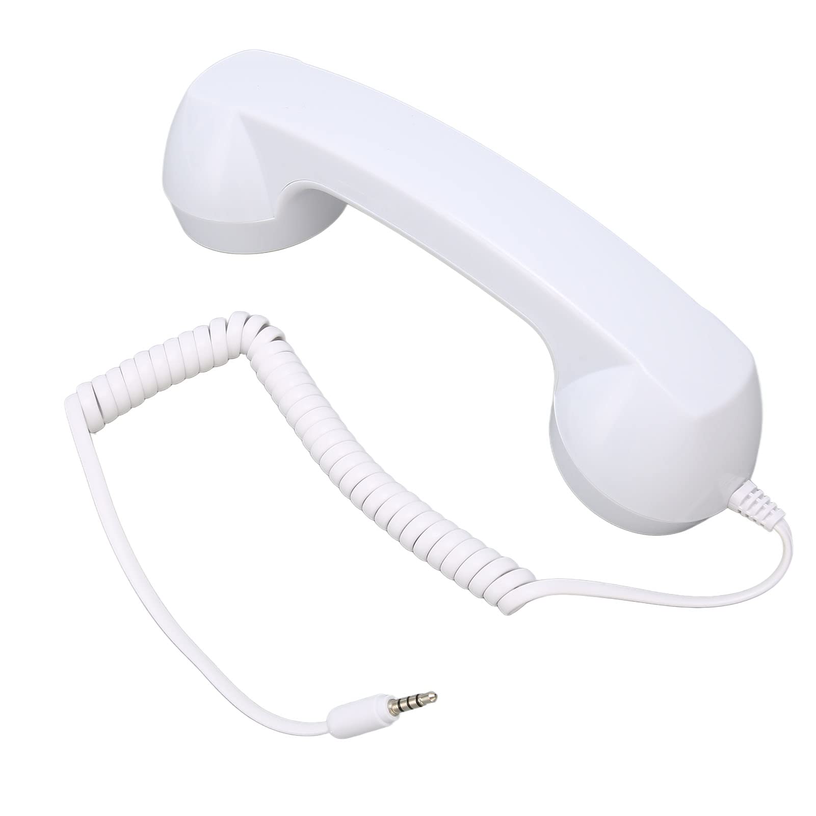 Ricevitore Telefonico retrò, Ricevitore Portatile Resistente Alle Radiazioni con Pulsante di Risposta One Touch, Spina da 3,5 Mm, Cavo a Spirale da 1 M per Genitori e Nonni