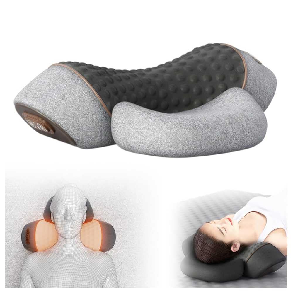 HINNVCL Pillow Massage Neck Hump, 3-in-1 Neck Massage Pillow, Heated Massage Neck Pillow, Memory Foam Pillows, Heated Massager for Men Women
