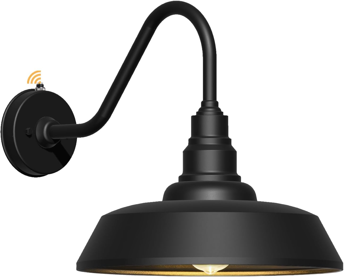 Photo 1 of  15 Inch Large Outdoor Gooseneck Barn Light, Dusk to Dawn Barn Light Waterproof and Rustproof Exterior Light Fixture for Patio, Porch, Garage, Gooseneck Lighting… 