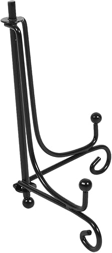 Miniatura 2 de OKJHFD 1 soporte de exhibición de 4 a 12 pulgadas, soporte para platos, soporte de caballete de hierro negro para fotos, placa decorativa (10