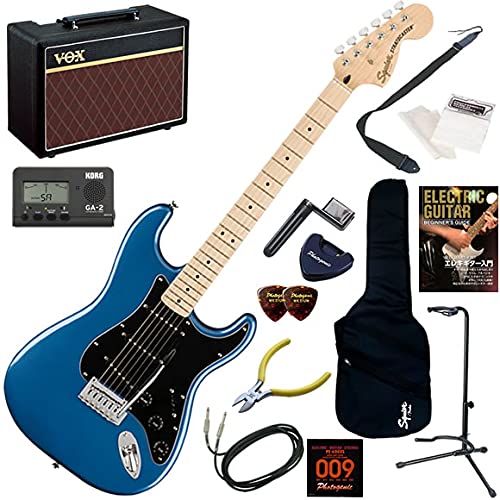 【セット品】Squier エレキギター初心者入門 Pathfinder10が入った本格14点セット Affinity Stratocaster/LPB(レイクプラシッドブルー)