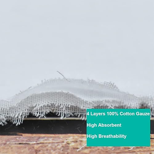 Miniatura 3 de Bra Liner Wick Sweat, 100% gasa de algodón, almohadillas de algodón transpirable para el sudor de los senos, 3 piezas (forro de gasa de algodón de 4