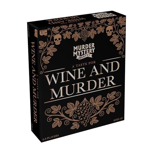 Murder Mystery Party Games - A Taste for Wine and Murder, Host Your Own Murder Mystery Dinner for 8 Adult Players, Solve the Case with Crime Scene Clues, 18 Years and Up