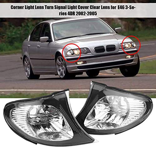 Lentilles de lumière d'angle transparentes ABS pour BMW E46 série 3 - 2