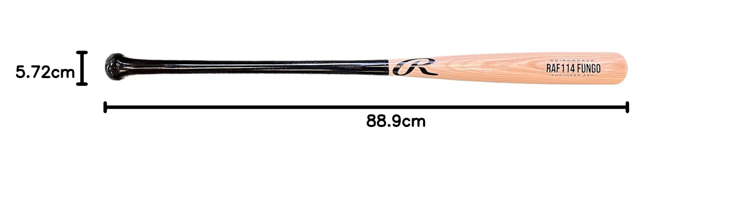 Rawlings Mazza da allenamento Fungo in legno, da baseball/softball, frassino settentrionale, 88,9 cm