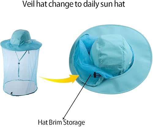 Miniatura 3 de Sombrero de red para la cabeza, apicultor de apicultura, velo, sombrero de malla de caza, gorra de malla, capó, atrapador, disfraz de Halloween