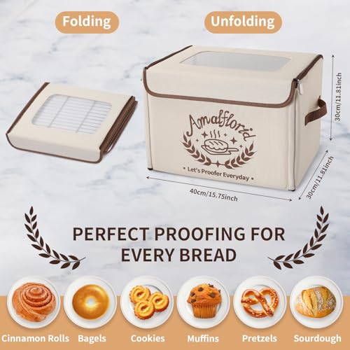 Amalflorid Folding Bread Proofing Box, Dough Proofer with 68-131℉ Temp Control & 99H Timer, Proofing Box for Sourdough, Bread, Yogurt, Kombucha, Space-Saving & 6-Layer Fabric by Amalflorid - Image 5