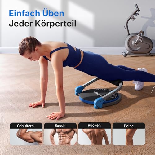 MERACH Bauchtrainer für Zuhause – Bauchmuskeltrainer mit 3 Einstellbaren Widerstandsstufen, Bauchtrainer Bauch Trainingsgerät für das Core Training Fitnessgeräte für Zuhause