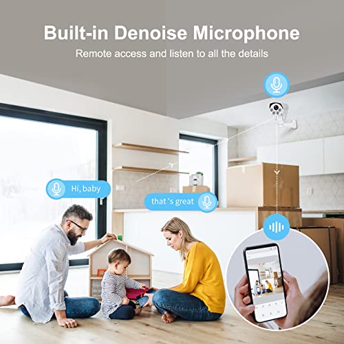 Jennov Poe Security Camera 5Mp(2592X1944) Hd Ip Ptz Security Camera Cctv Home Video & Audio Surveillance Outdoor Pan Tilt & 5X Zoom Night Vision Motion Detection Free Phone App Remote View #TOP5