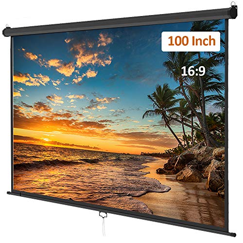 Buy Manual Pull Down Projector Screen 100 inch 169 Retractable