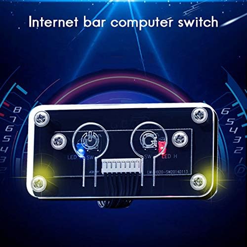Wobekuy Desktop Computer Switch External Power Switch Power Button+Restart Button PC Case Power Supply Button