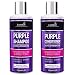 (2-PACK) Best Purple Shampoo and Conditioner for Blonde Hair - Blonde Shampoo for Silver & Violet Tones - Instantly Eliminate Brassiness & Yellows - Bleached & Highlighted Hair - Made in USA - 8oz