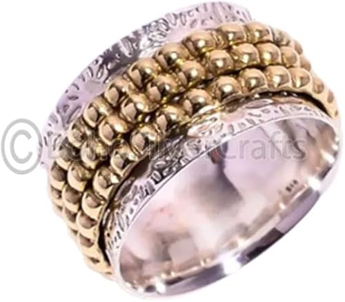 Miniatura 2 de Spinner Ring * Handmade Spinner Jewelry * Worry Spinner Ring * 925 Sterling Silver Ring * Spinner Thumb Ring * Ring For Women * Fidget Spinner Ring