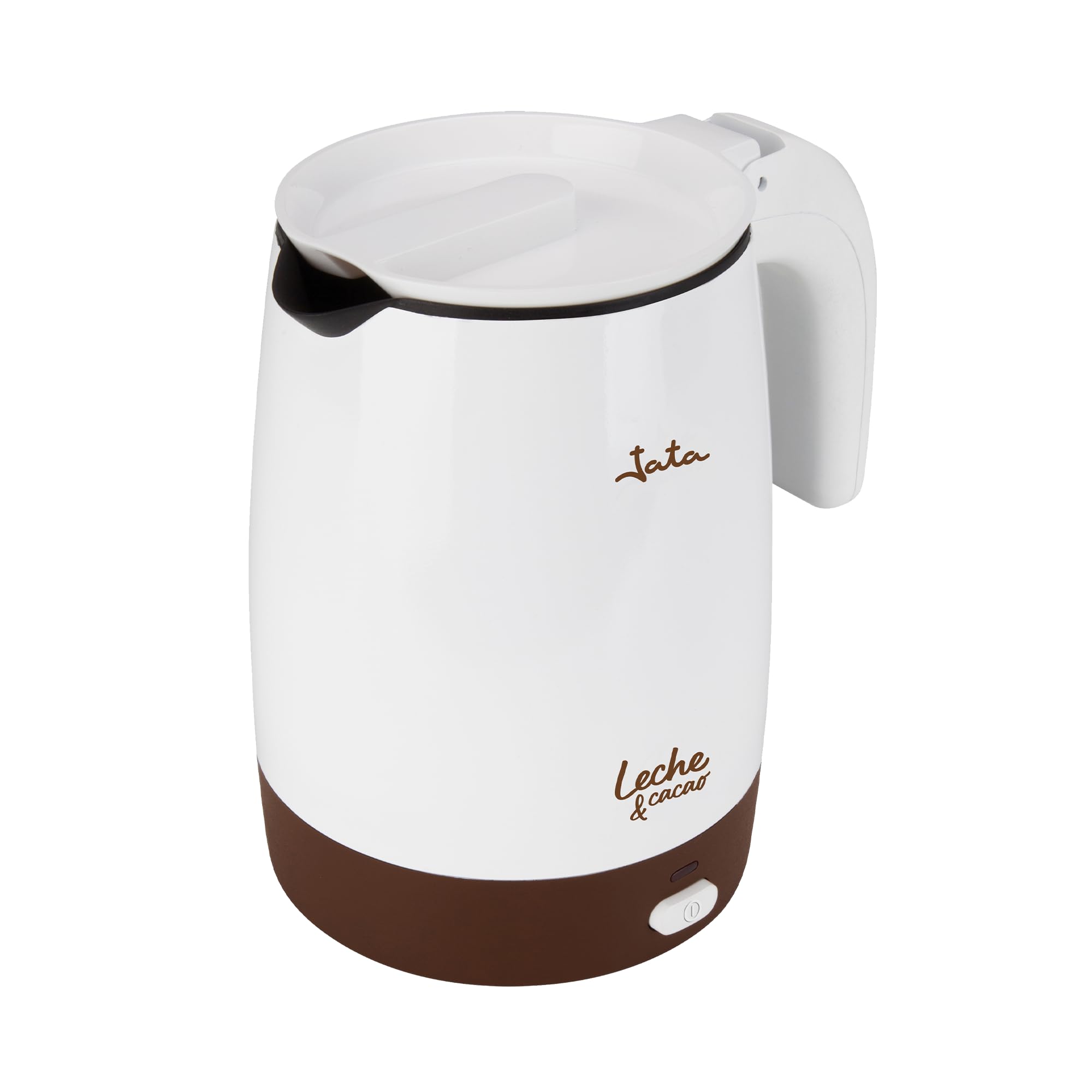 Jata CL819 mleko podgrzewa 400 W do mleka i czekolady, nieprzywierające wnętrze, wolne od PFOA, ukryta odporność, utrzymuje w temperaturze 80°C, łatwe czyszczenie, pojemność 1 litr, biały