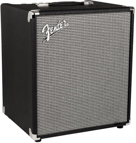 Image of Fender Rumble 100 V3 Bass Amp for Bass Guitar, 100 Watts, with 2-Year Warranty 12 Inch Eminence Speaker, Overdrive Circuit, Tone Voicing, Effects Loop and Direct XLR Output | 100W Class-D Combo, 12 Eminence Special Design Speaker, Footswitchable Overdrive, 3-Voicing Switches, Effects Loop, Xlr Di