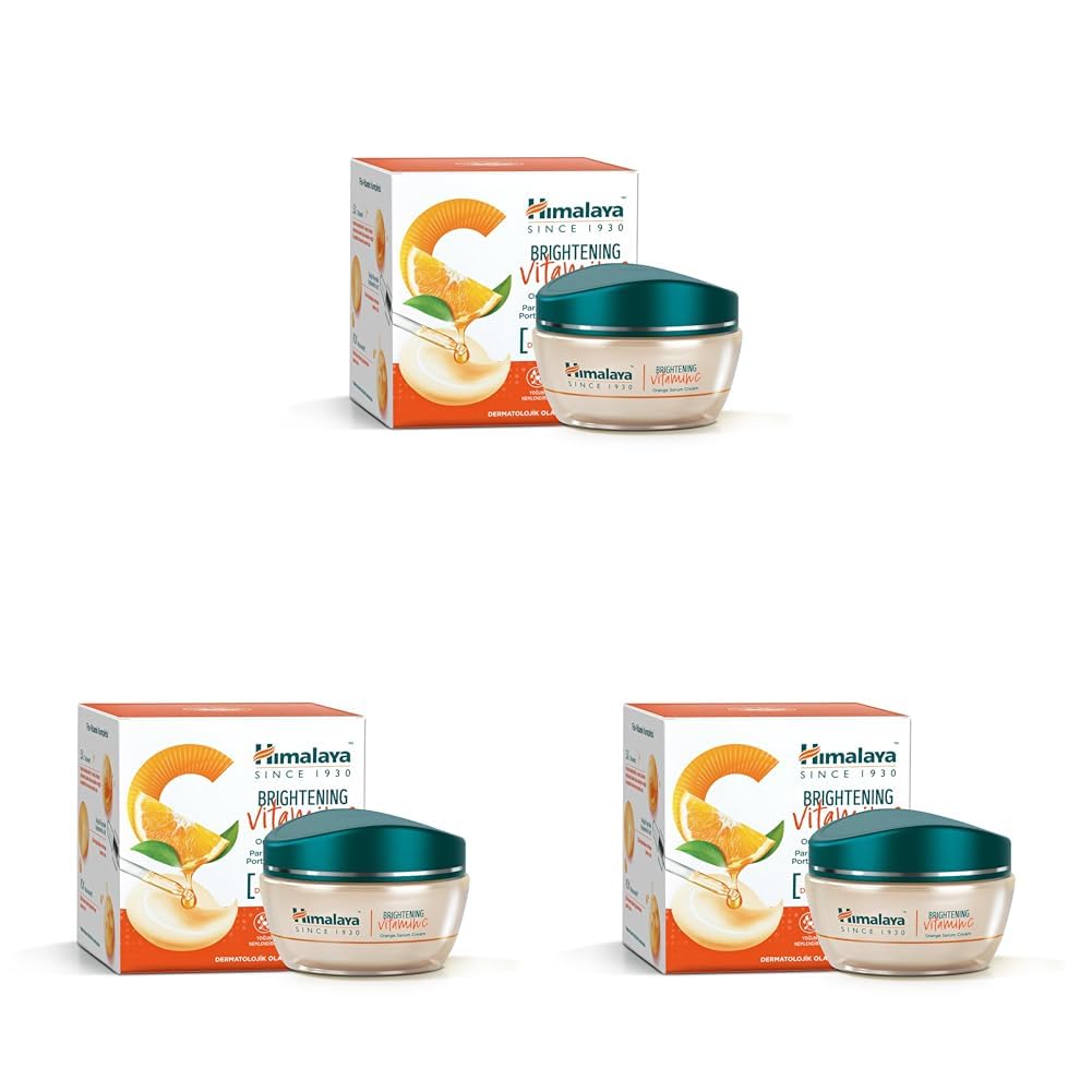 Himalaya Since 1930 Vitamin C Parlaklık Veren Ton Eşitleyici Portakal Özlü Serum İçerikli Nemlendirici 50 ml, C Vitamini (3 paketi)
