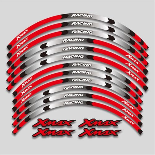 Motorradzubehör Aufkleber Felgen Reflektierende Streifen Reifen Set Für Yamaha XMAX300 XMAX250 Xmax125 Xmax 300 250 125 Schutzzubehör