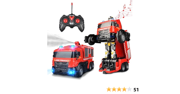 Camión de bomberos de coche robot transformador de coche ...