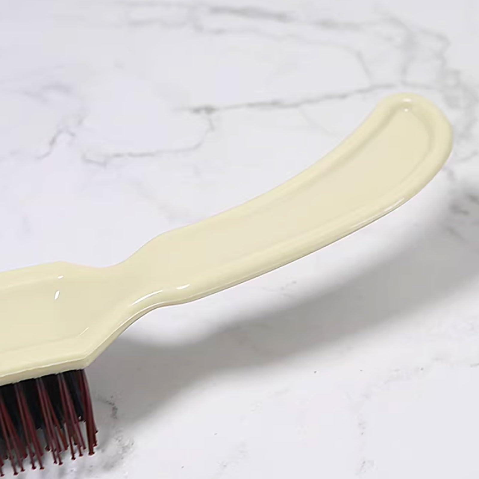 Lekki plastikowy grzebień w kształcie litery S drobne zęby puszysty grzebień do stylizacji zagęszczony szczotka do rozczesywania włosów z długim uchwytem wielofunkcyjna (4 cm)