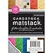 Diecuts With A View Glitter Cardstock 4-1/2 Inch by 6-1/2 Inch Mat Stack, 48 Sheets/Pad