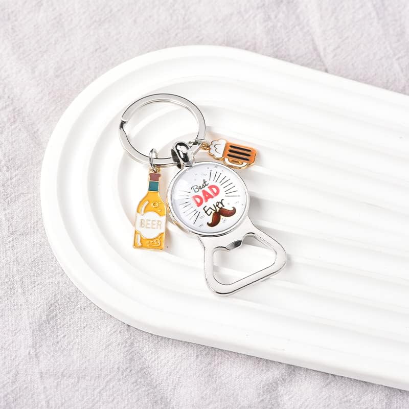 Miniatura 4 de Llavero abridor de botellas para papá, regalos para hombres, regalos del día del padre, regalo de hija e hijo, regalos divertidos para amantes de la