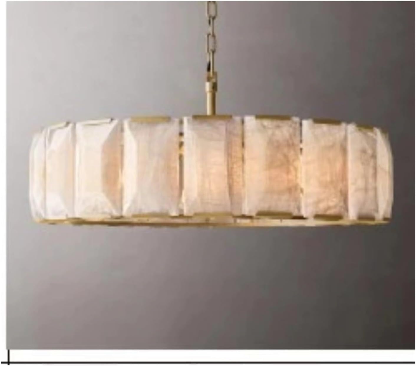 Żyrandol LED w stylu retro z połowy XX wieku – kryształowa lampa wisząca w stylu amerykańskim, mosiężny dolomit, z pilotem do salonu
