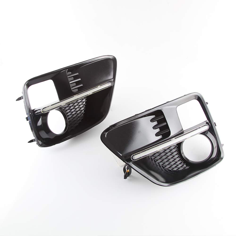 Luce di marcia diurna a LED per WRX 2015 2016 2017, paraurti anteriore 6000K DRL + Indicatori di direzione gialli