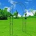 OUTOUR Stereoscopic Metal Garden Arch Arbor Arbour Archway with Graceful Curve for Climbing Plants Roses Vines, Outdoor Garden Lawn Backyard Patio, Wedding, Black