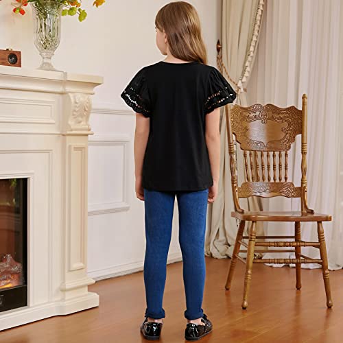 blibean Girl Fashion Cotton Shirts Summer Tops 4-15 Years Old3